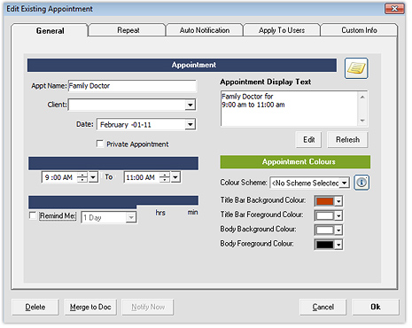 Appointments - Edit Appointment