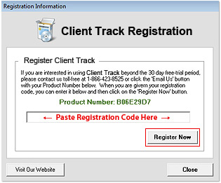 Client Track Registration