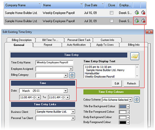 Edit Time Entry (Timers)