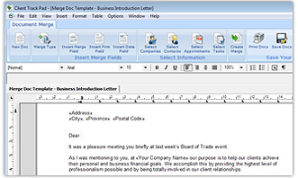 Document Merge Screenshot