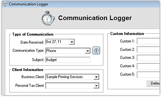 Communication Logger Synchronization Screenshot